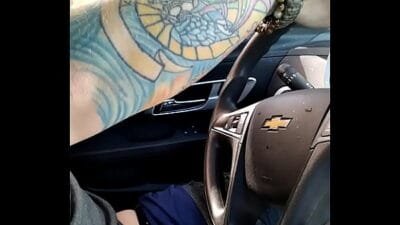 Emily Van Dee can’t wait so stroked husband’s cock in drive thru